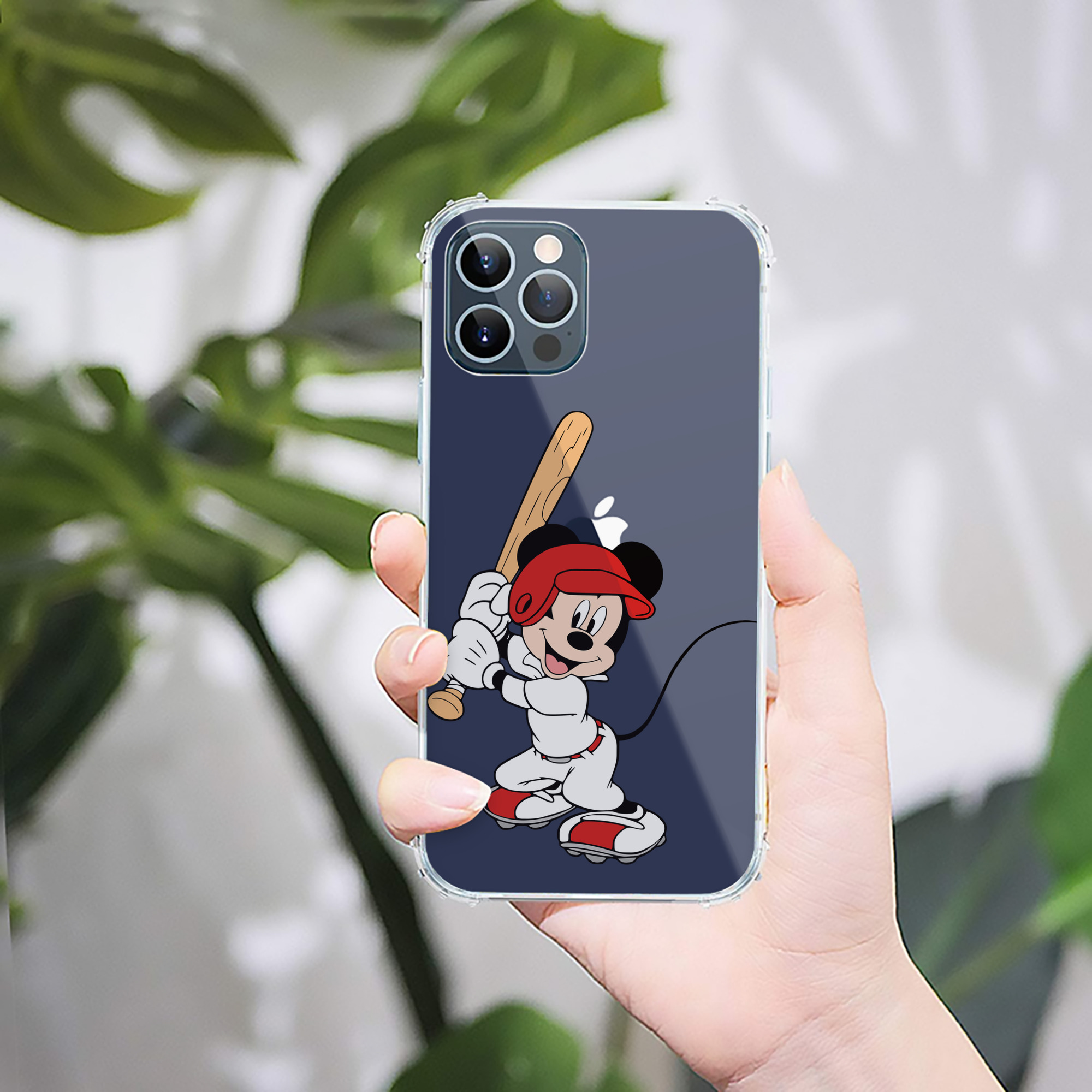 （画像用） ミッキーマウス Mickey Mouse 【iPhone 12シリーズ対応】透明スマホケース（クリアソフトケース）